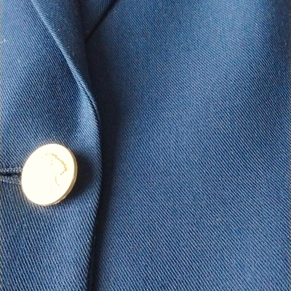 Ralph Lauren Sports Blazer Jacket Classic Navy Gold Buttons Size 6 Petite - Picture 14 of 16